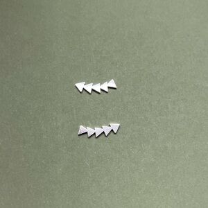 Silver Triangle Stud Earrings